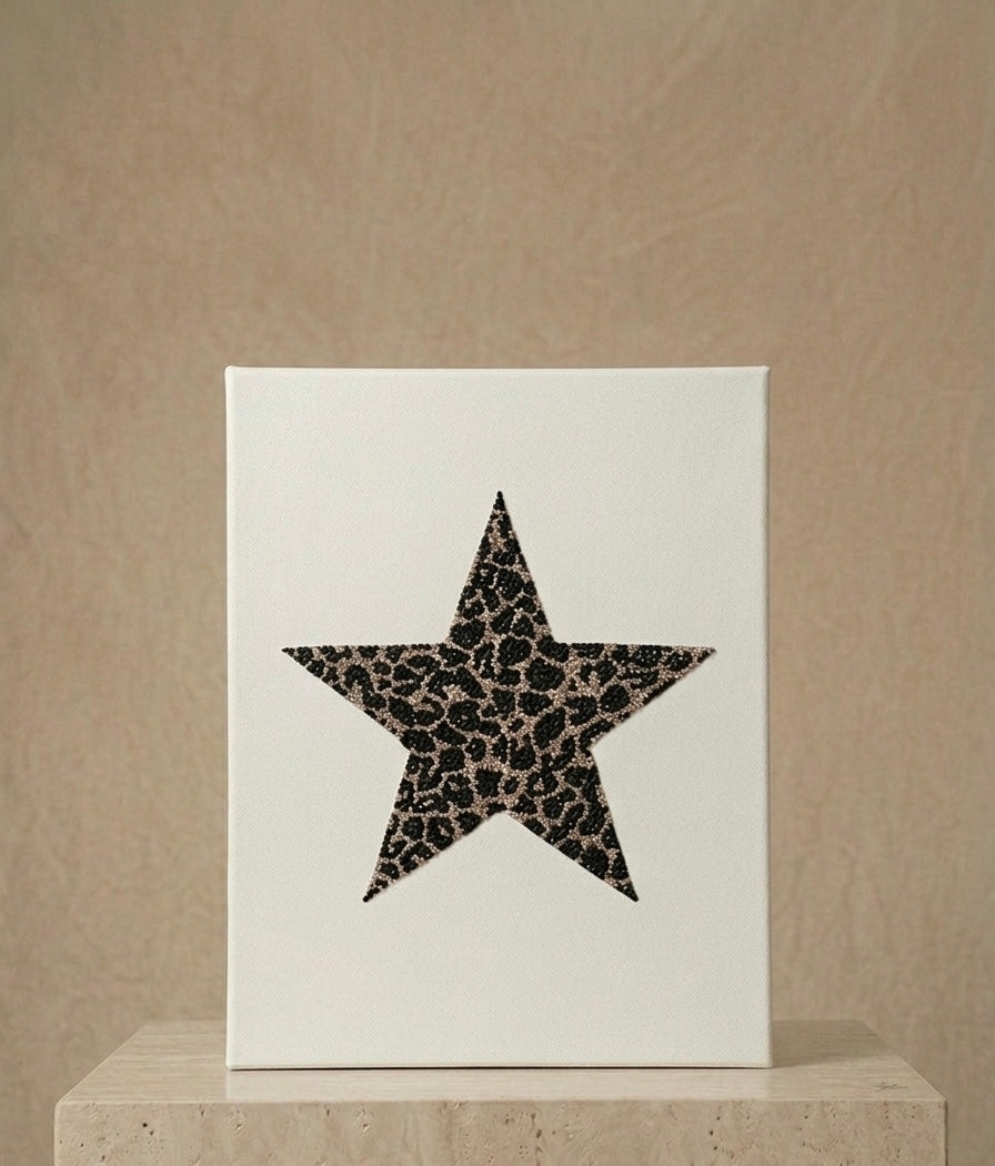 Haft Diamentowy Gwiazda w Panterkę – Zestaw Diamond Painting