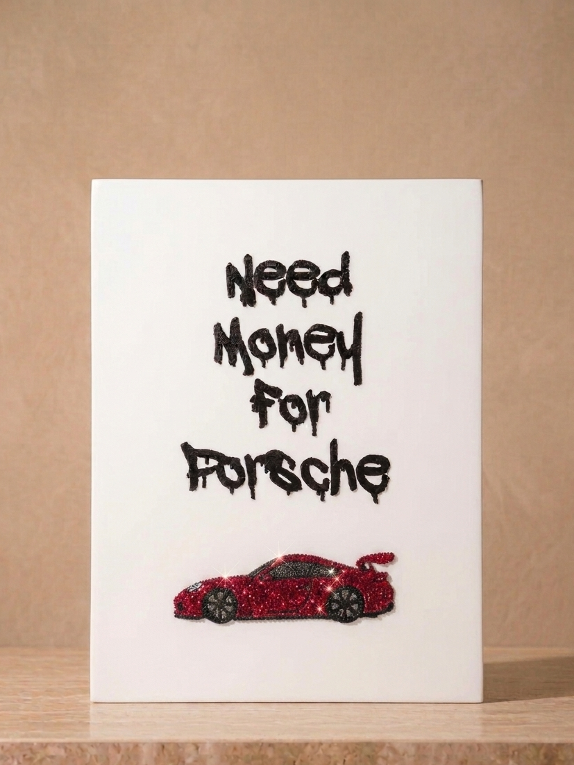 Haft Diamentowy Need Money for Porsche – Zestaw Diamond Painting