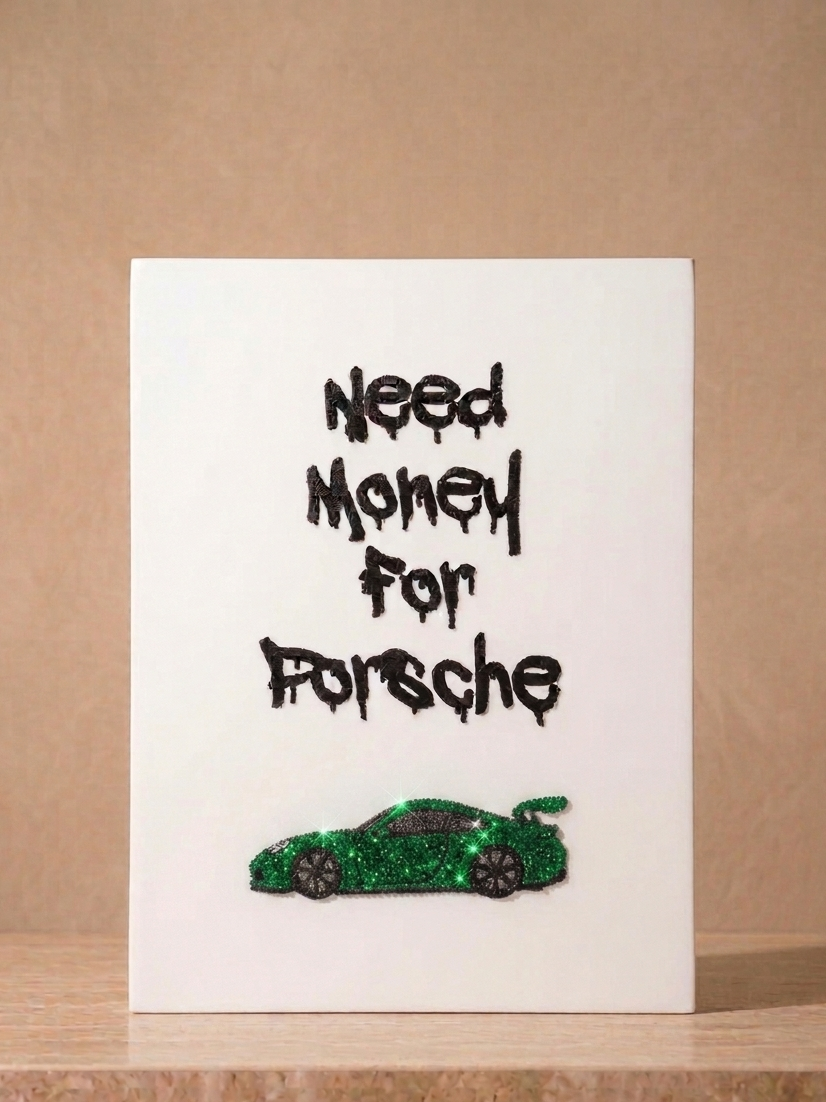 Haft Diamentowy Need Money for Porsche – Zestaw Diamond Painting