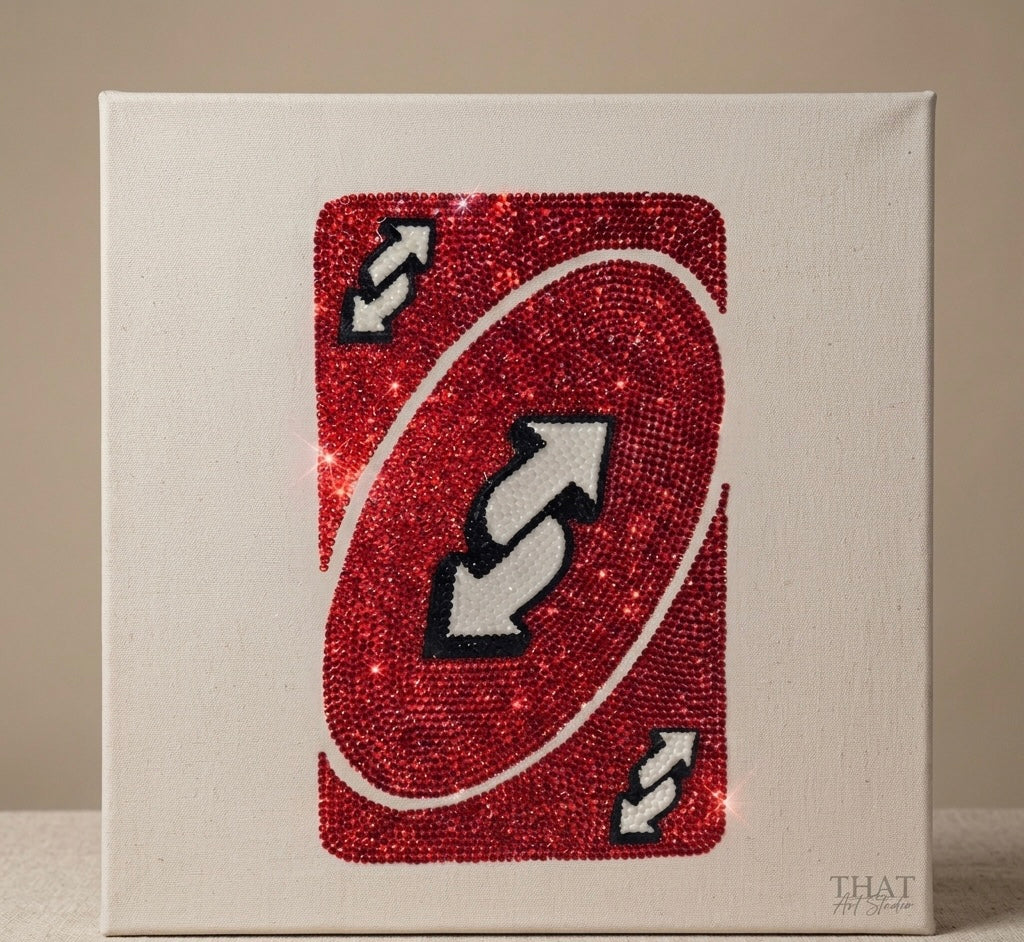 Haft Diamentowy UNO Reverse - Zestaw Diamond Painting