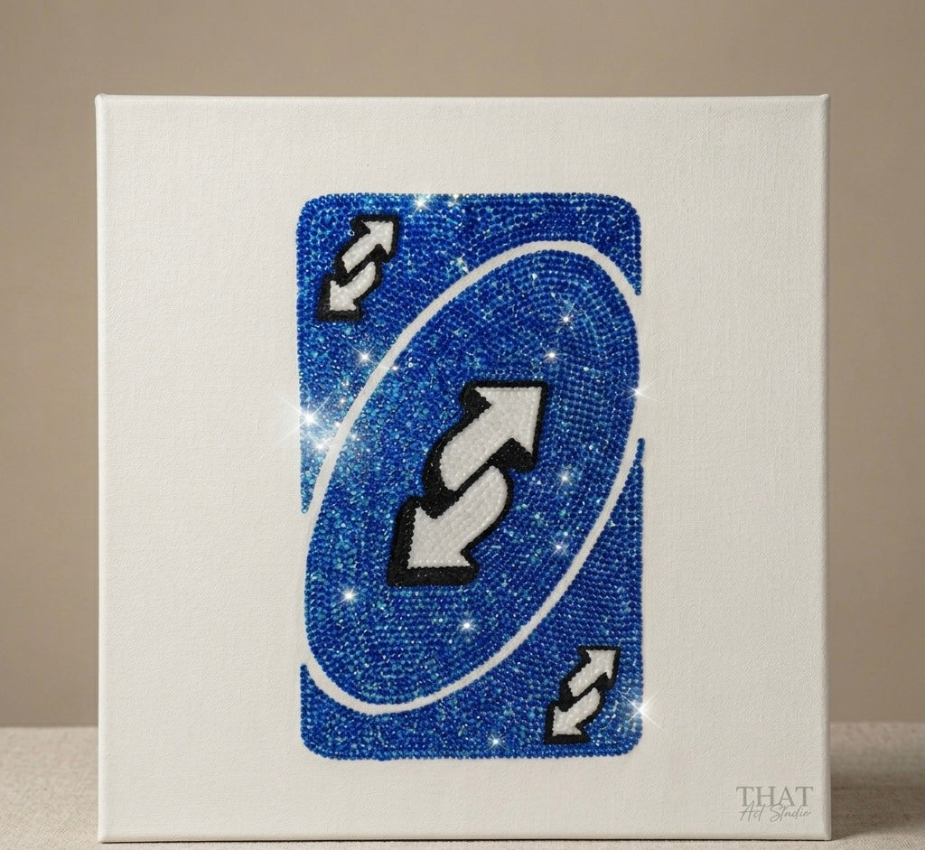 Haft Diamentowy UNO Reverse - Zestaw Diamond Painting
